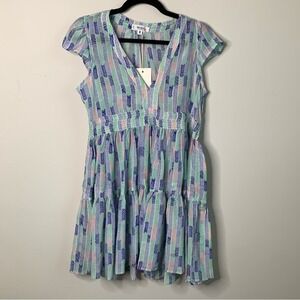 Lemlem‎ GiGi flutter sleeves dress in Royal blue size small